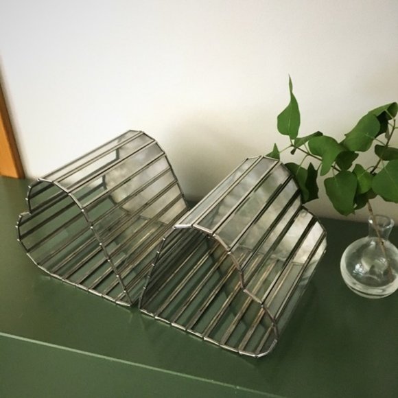 -DELETE- Vintage Heart Metal+Glass Bin - Picture 5 of 7